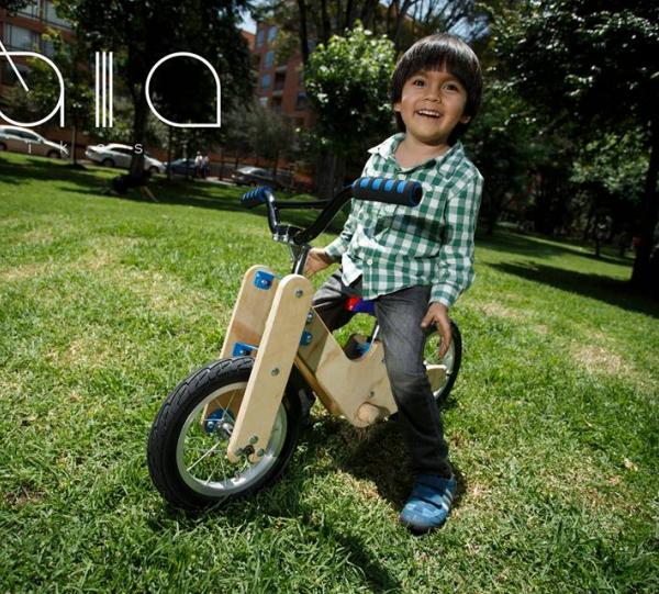 Children wood bycicles, bikes, Image