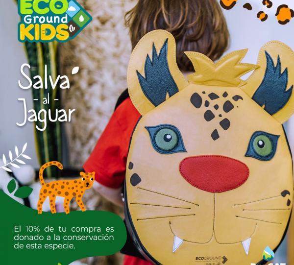 Jaguar Kids Backpack - Recycled Tire Tubes Image