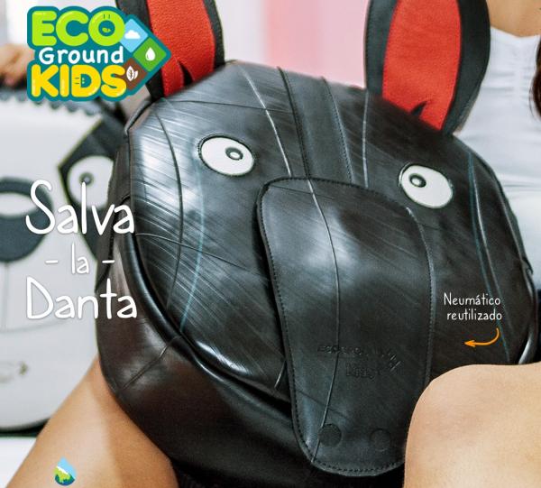 Danta Tapir Mountain Kids Backpack - Recycled Tires Tubes Image