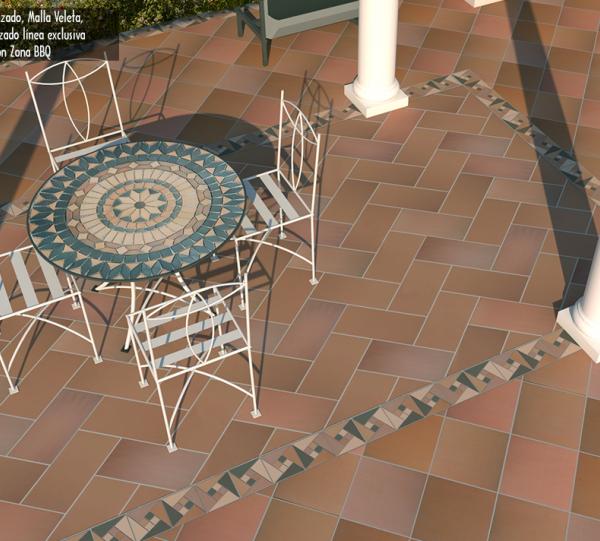 Clay floor tile 40x20 exclusive line Image