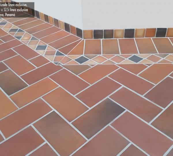 Clay floor tile 40x20 exclusive line Image