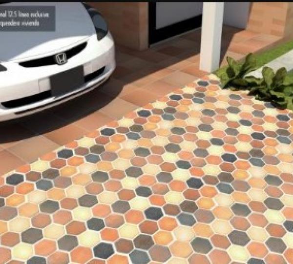 Hexagonal Cork Floor Image