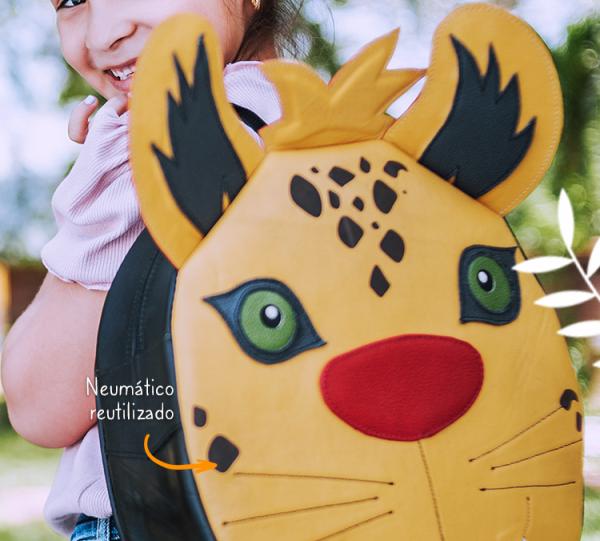 Jaguar Kids Backpack - Recycled Tire Tubes Image