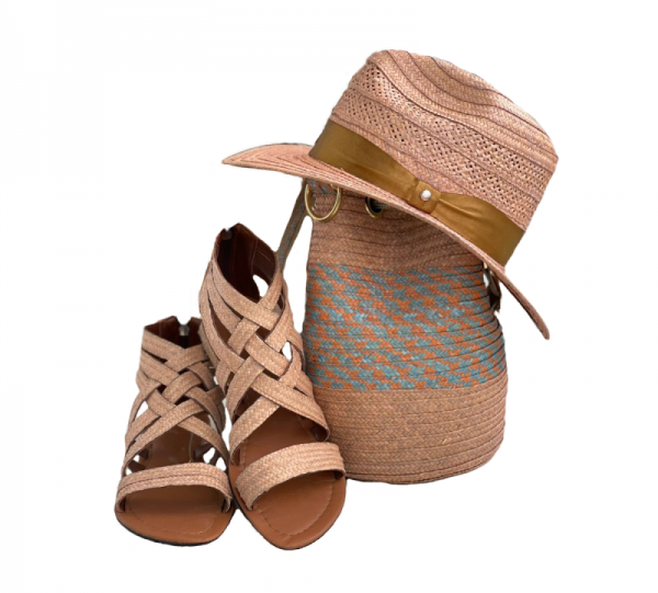 Handmade Combo Hat + Handbag + Sandals Image