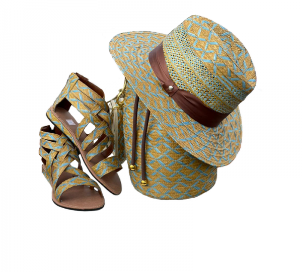 Handmade Combo Hat + Handbag + Sandals Image