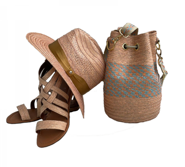 Handmade Combo Hat + Handbag + Sandals Image