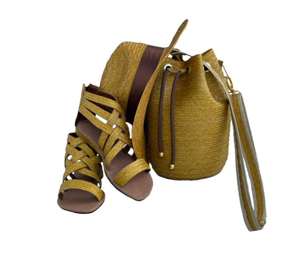 Handmade Combo Hat + Handbag + Sandals Image