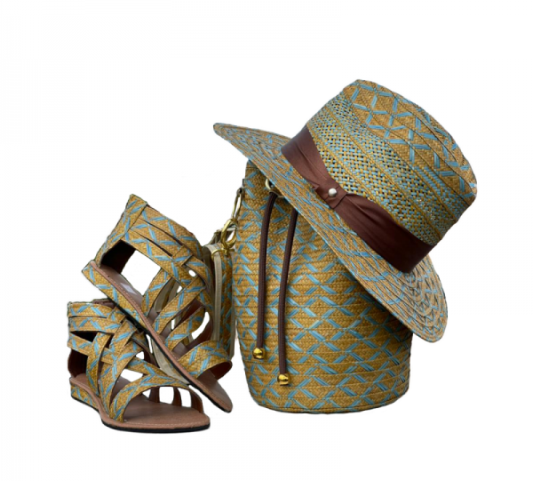 Handmade Combo Hat + Handbag + Sandals Image