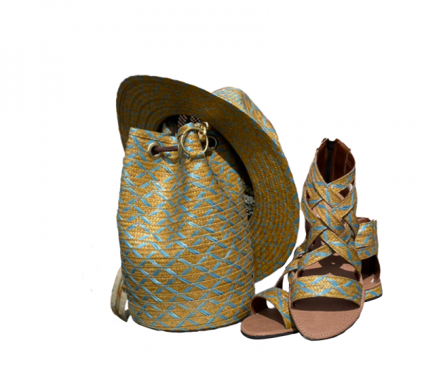 Handmade Combo Hat + Handbag + Sandals Image