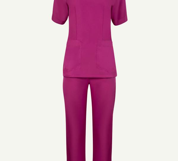 Uniform In Antifluid Fabric Set For Women Blouse and Pants Image
