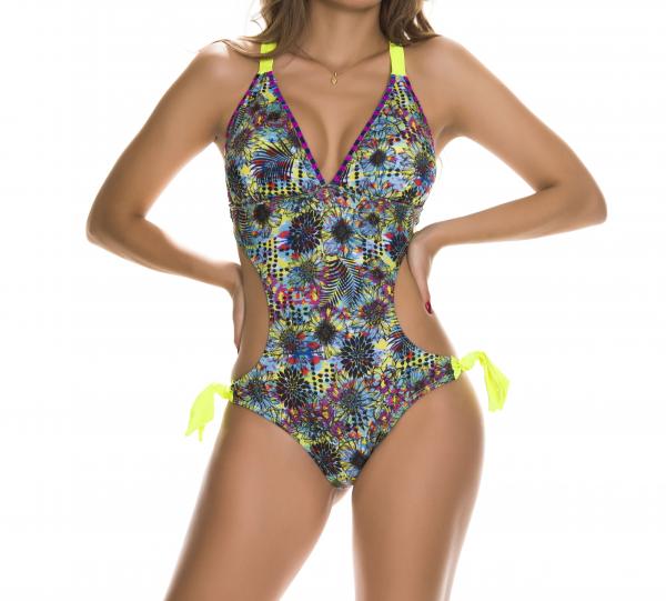 524 Adjustable and embroidered monokini, removable cup Image