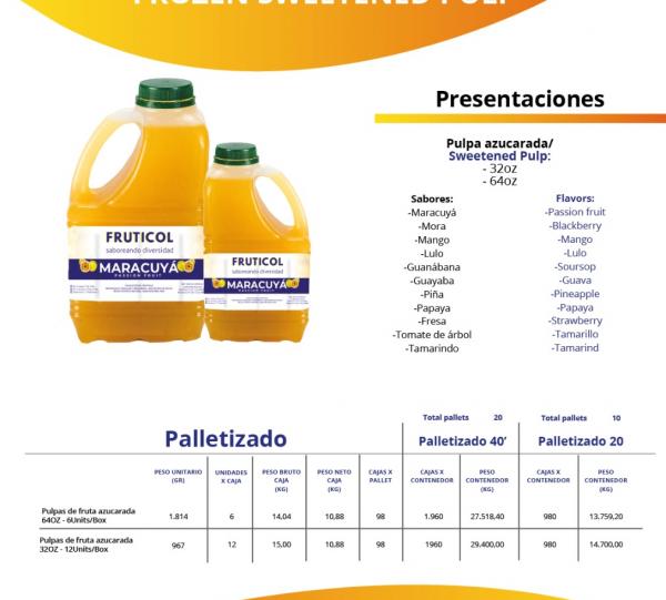 Sweetened Pulp Pasteurized
