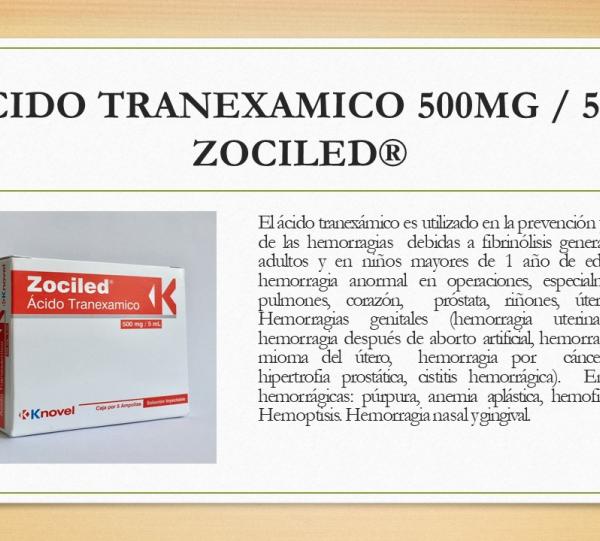 ZOCILED - TRANEXAMIC ACID 500mg/5ml Image