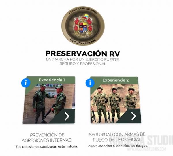 VR simulators - Army of Colombia Image