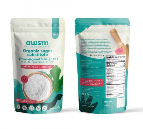 Organic Sugar substitute to cooking and baking 1 to 1 like sugar (Allulose + Monk Fruit) Image