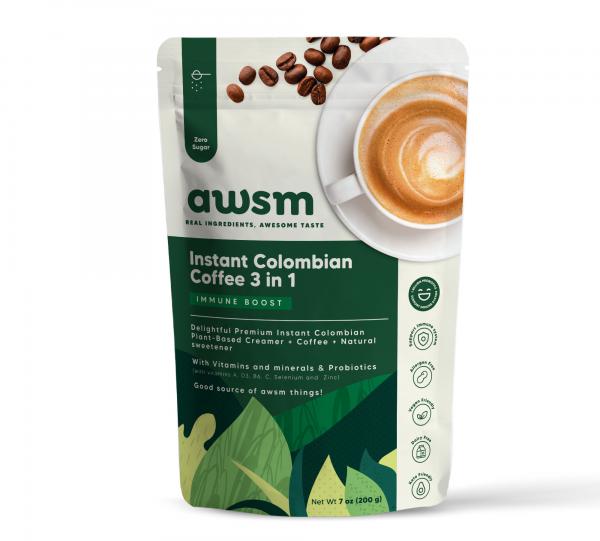 Instant Premium Colombian Coffee - Immune Boost (Black - 3 in 1 Classic, Vanila and Decaf) Image