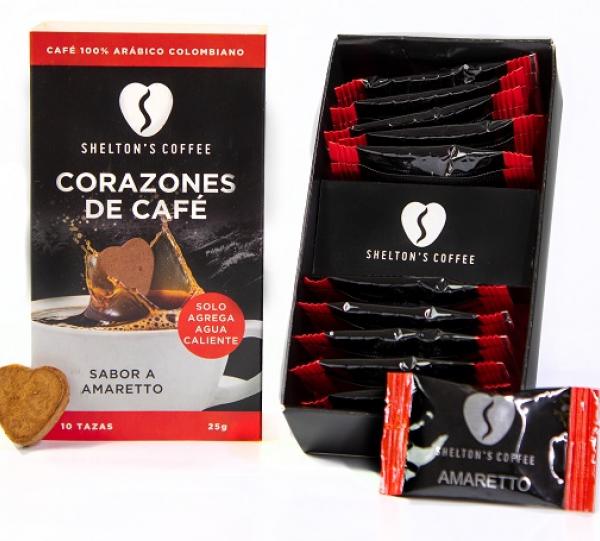 Flavoured Coffee Hearts - Amaretto Flavour Image