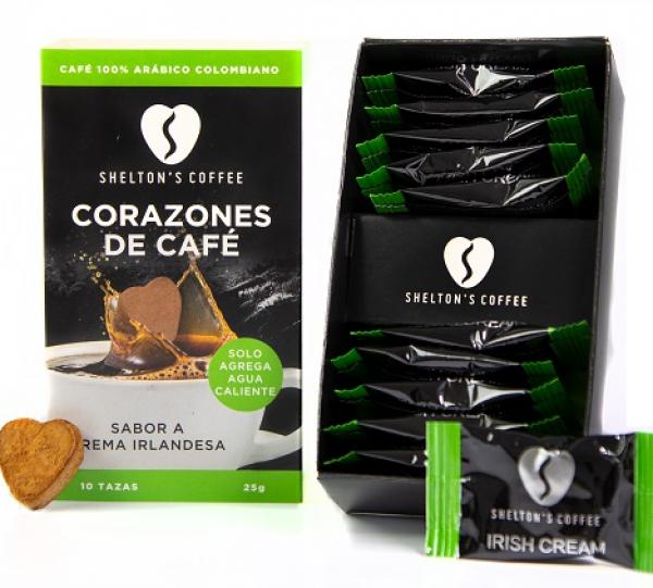 Flavoured Coffee Hearts - Irish Cream Flavour Image