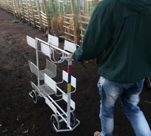 Clipped flower / supply cart Image