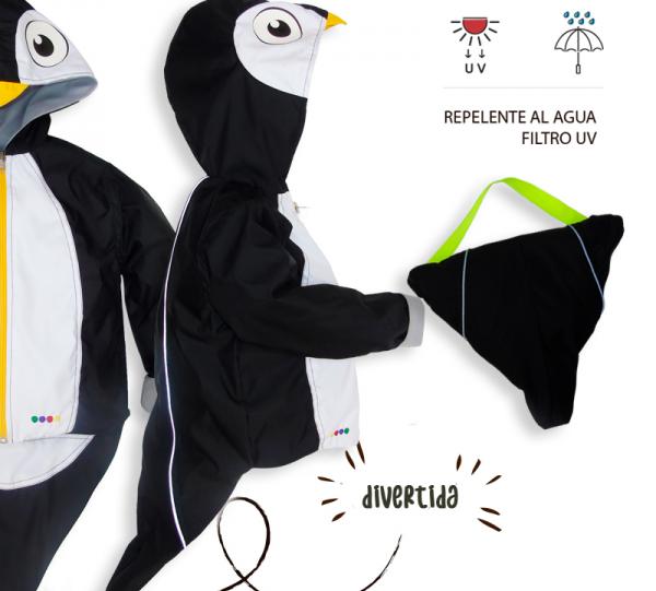 Black Penguin Waterproof Jacket Image