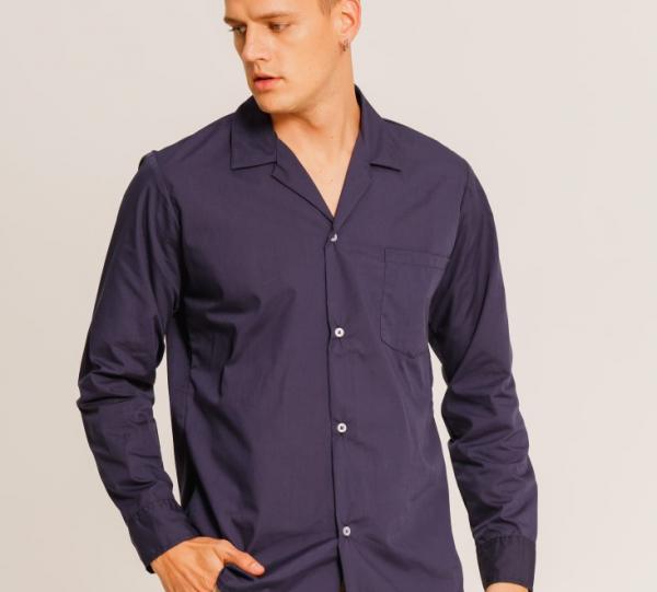 Men's Long Sleeve Denim Shirt - Short Sleeve Image