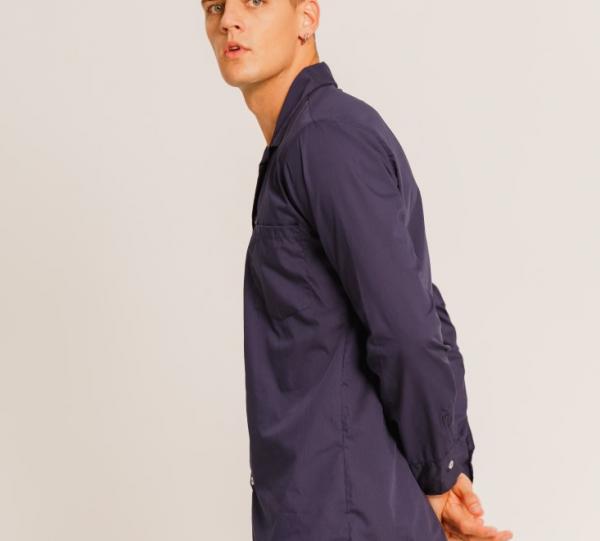 Men's Long Sleeve Denim Shirt - Short Sleeve Image