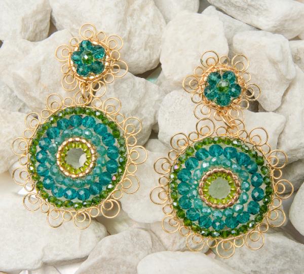 Earrings beautiful sunset Image