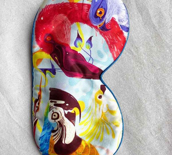 Dreaming Birds Silk Sleep Mask Image