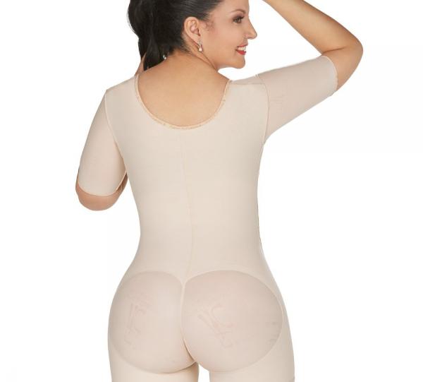 COLOMBIAN FAJA SHORT BODYSUIT ARMS CONTROL, HIGH QUALITY SHAPEWEAR & BUTT LIFTER ( REF. O-014 ) Image