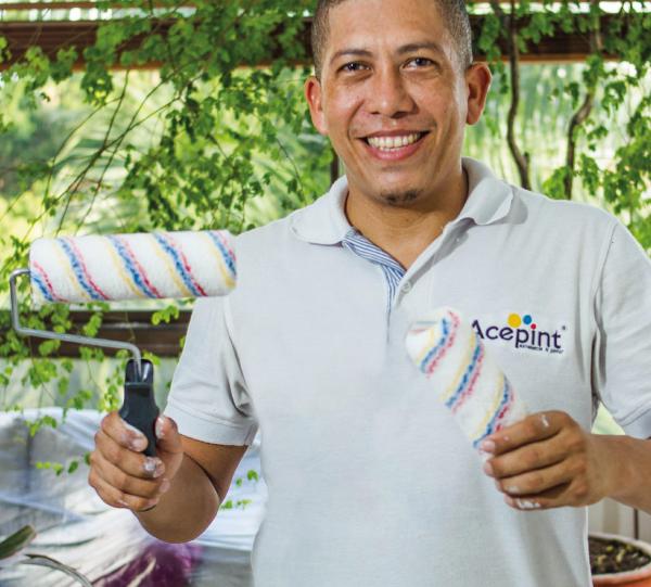 Paint brushes and paint rollers Image