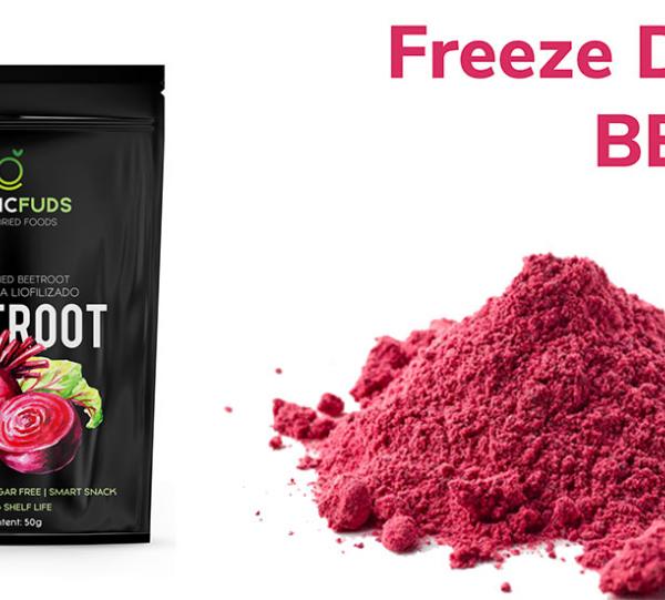 Freeze-dried beets in pieces and powder Image