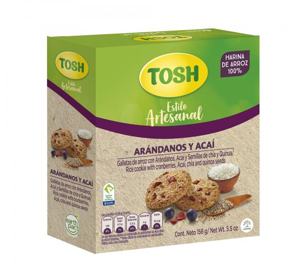 Tosh Blueberries & Acai Rice Cookies Display 6x2 Image