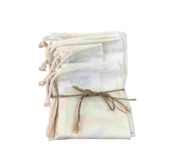 Muselin grocery shopping produce bags Image