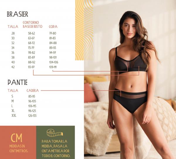 Bralette in Tull and Printed Lycra / Panty in Tull and Printed Lycra Image