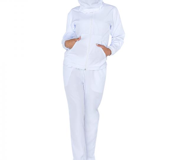 Multifunctional biosecurity jacket and windbreaker set in anti-fluid fabric for women Image