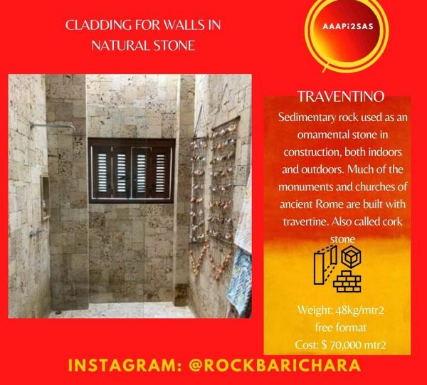 Traventino natural stone wall cladding Image