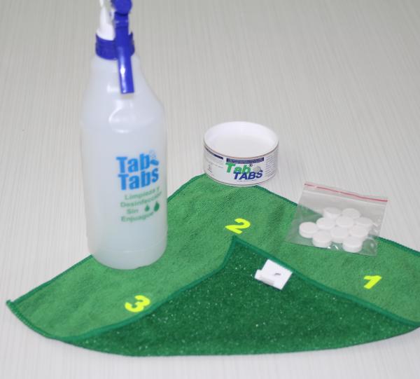 Tab tabs or green tabs disinfectant cleaner Image