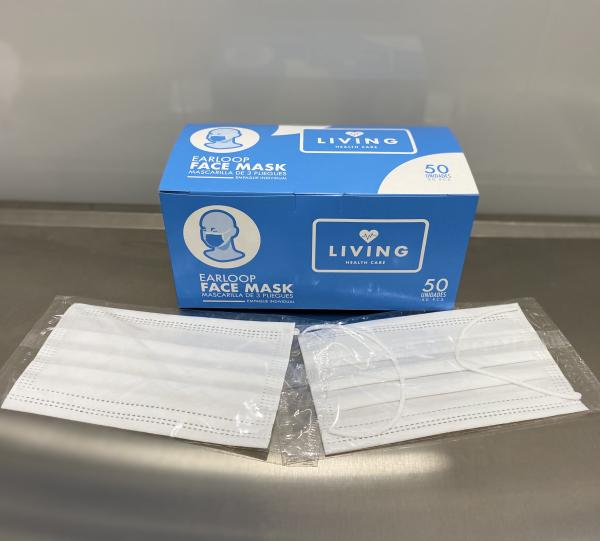 Ultrasound Sealed Three Layer Disposable Face Mask Image