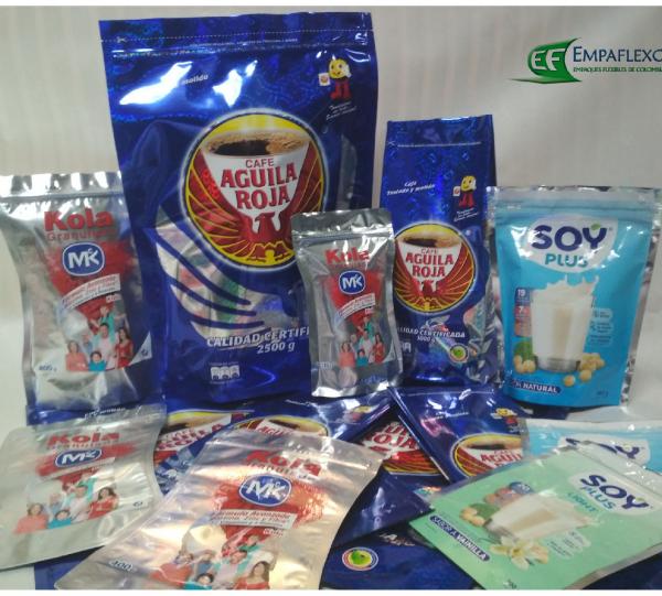 Sheets (rolls) and bilaminate or trilaminate bags to pack drugs and foods. Image