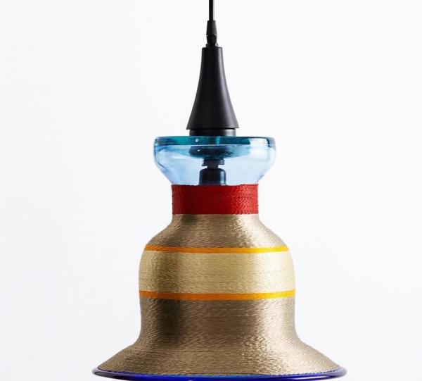 Pendant Lamps, Glass and threads Image