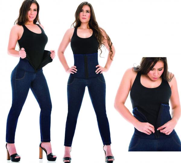 Indigo girdle leggings Image