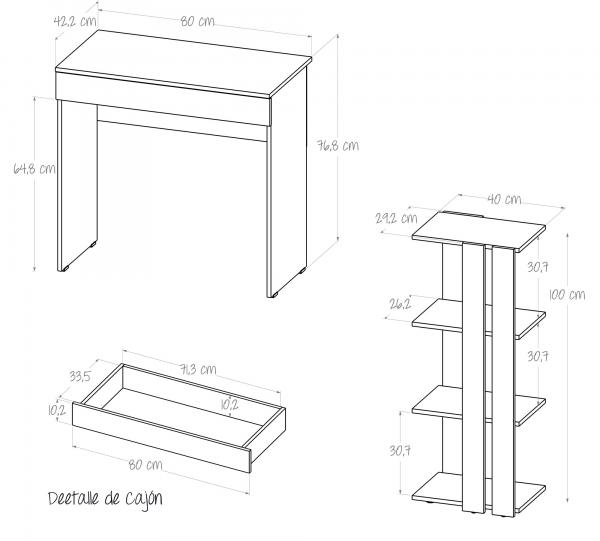 DESK + LIBRARY JARL Image