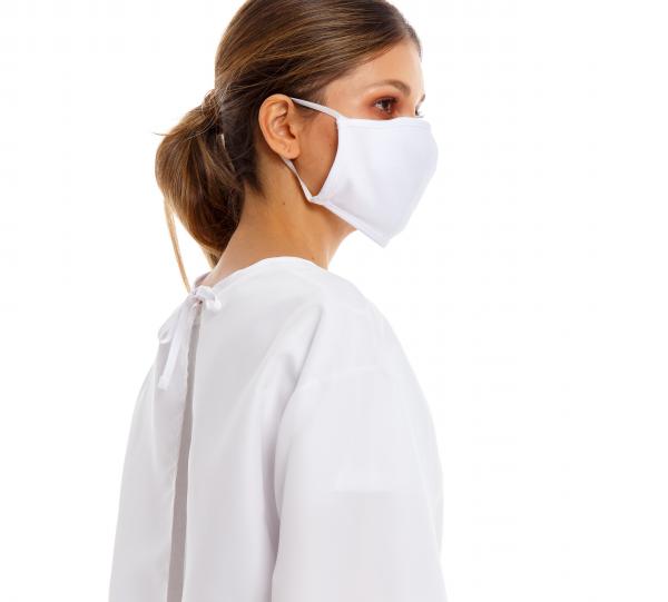 Anti-fluid mask with elastic Image