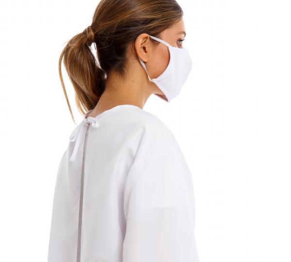 Anti-fluid mask with elastic Image