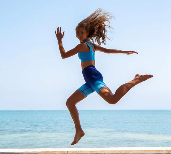 SUNNY SIDE BLUE COMPRESSED TOP Image