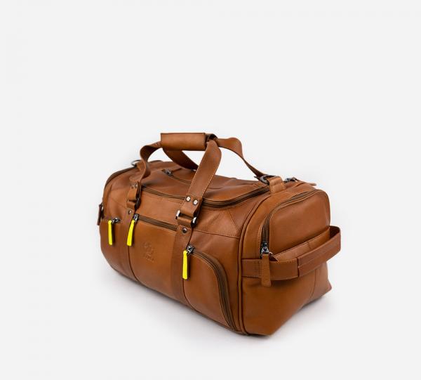 GENUINE COLOMBIAN LEATHER | Perfect Carry-on or Gym Bag in Brown, Black, or Tan Image