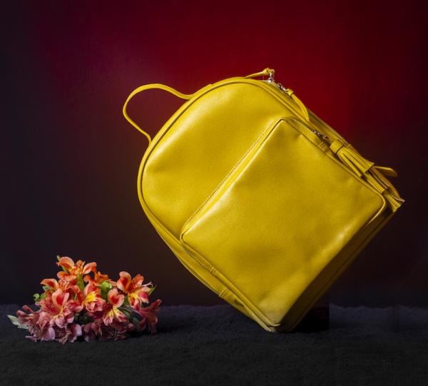 Woman Backpack Electric Yellow Image