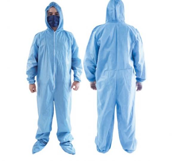 Disposable coverall made of non-woven fabric - with zipper - Non sterile. Image