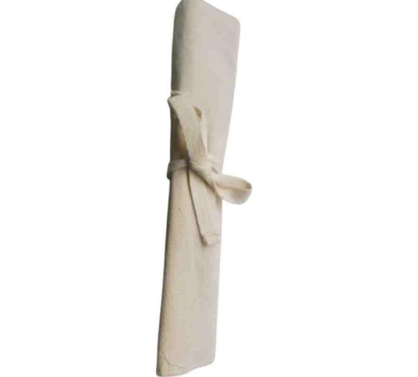 Cutlery holder and wooden cutlery. Image