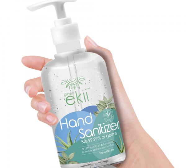 Moisturizing hand sanitizer with aloe vera 8.12 fl oz (240ml) Image